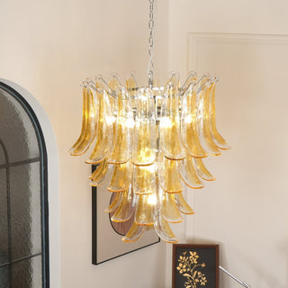Orshaan Lustre Postmoderne de Luxe en Métal et Verre