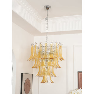Orshaan Lustre Postmoderne de Luxe en Métal et Verre