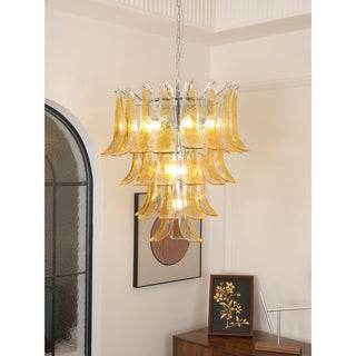 Orshaan Lustre Postmoderne de Luxe en Métal et Verre