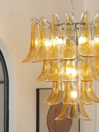 Orshaan Lustre Postmoderne de Luxe en Métal et Verre