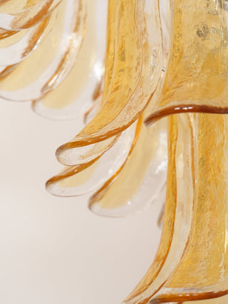 Orshaan Lustre Postmoderne de Luxe en Métal et Verre