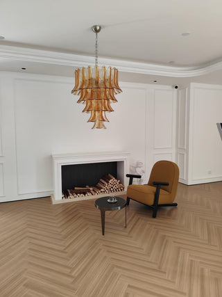 Orshaan Lustre Postmoderne de Luxe en Métal et Verre