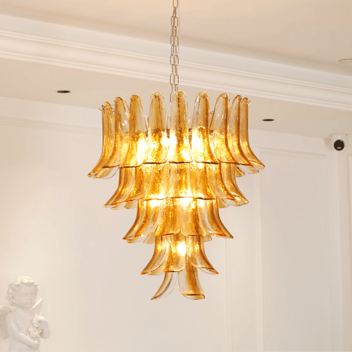 Grevielle Lustre en Verre Ambre