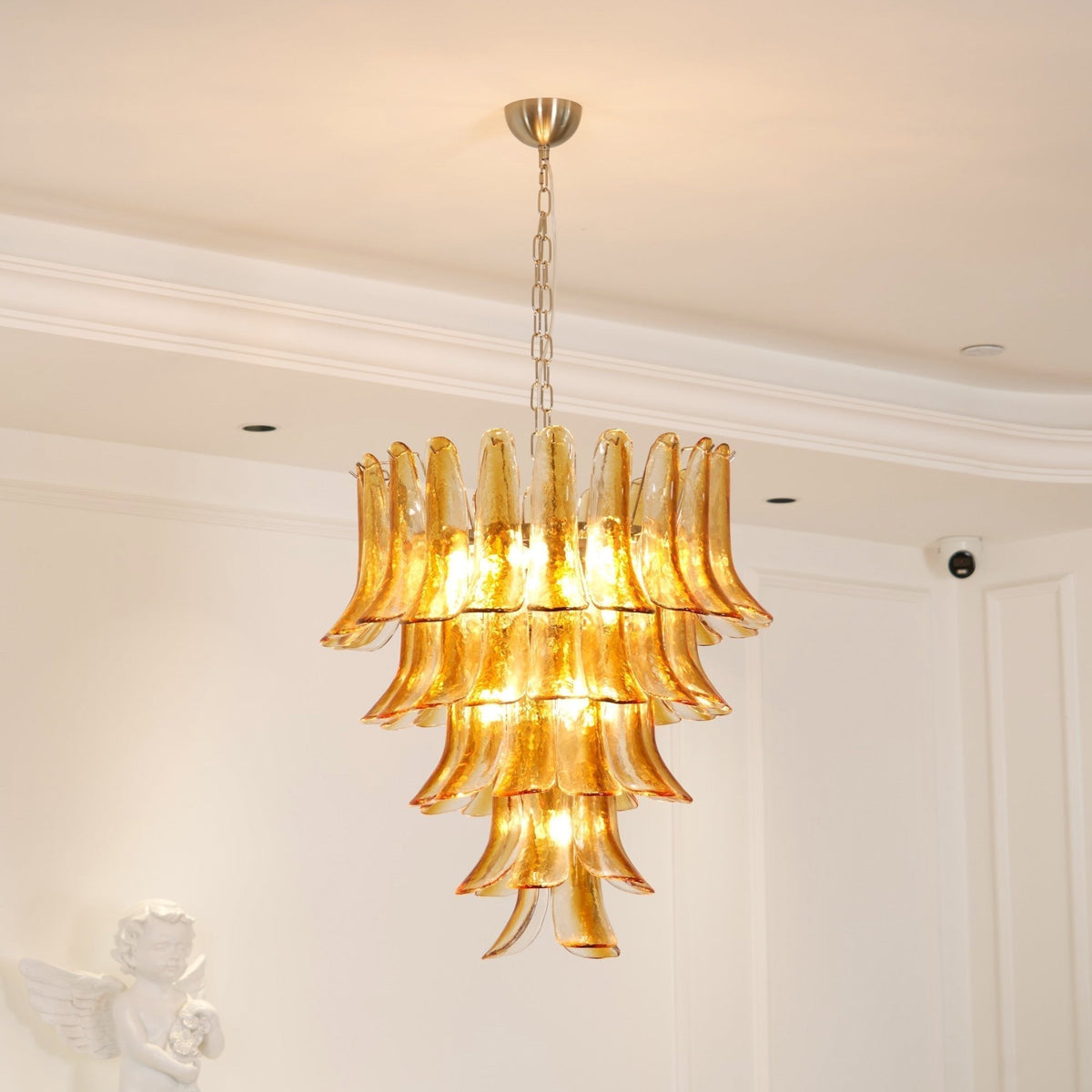 Grevielle Lustre en Verre Ambre