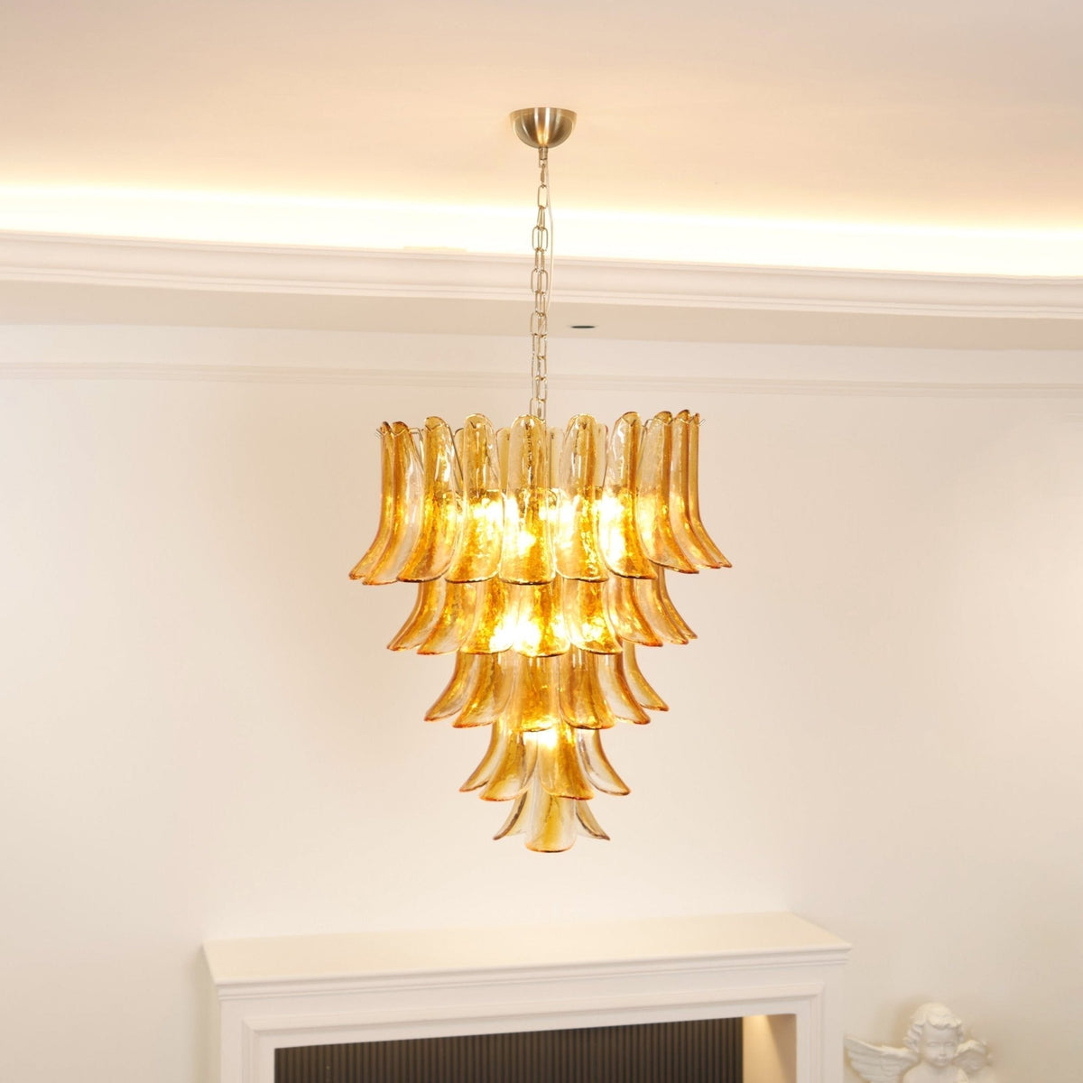 Grevielle Lustre en Verre Ambre
