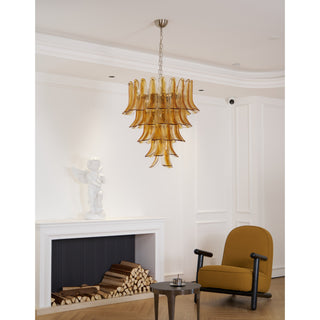 Orshaan Lustre Postmoderne de Luxe en Métal et Verre