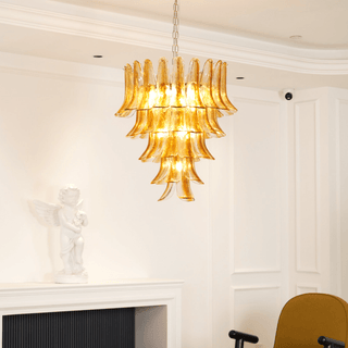 Aurora Lustre en Verre Ambre