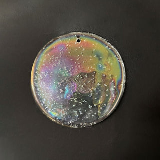 Aurora Lustres en Disques de Verre de Murano Iridescent