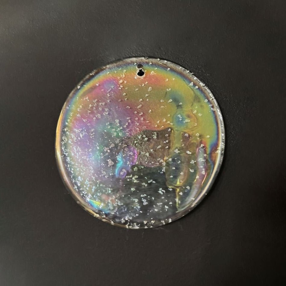 Mirio Lustres en Disques de Verre de Murano Iridescent