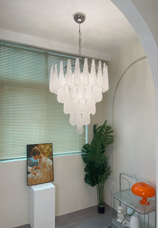 Aurora Lustre Transparent Murano Verre Goutte Rosée Superposé