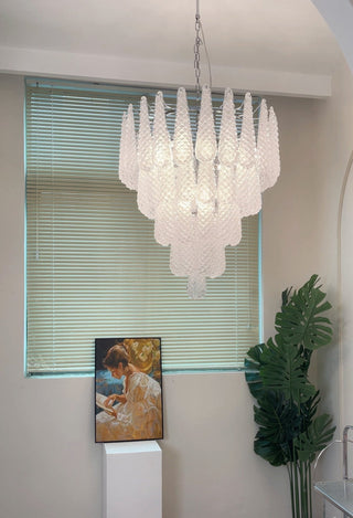 Aurora Lustre Transparent Murano Verre Goutte Rosée Superposé