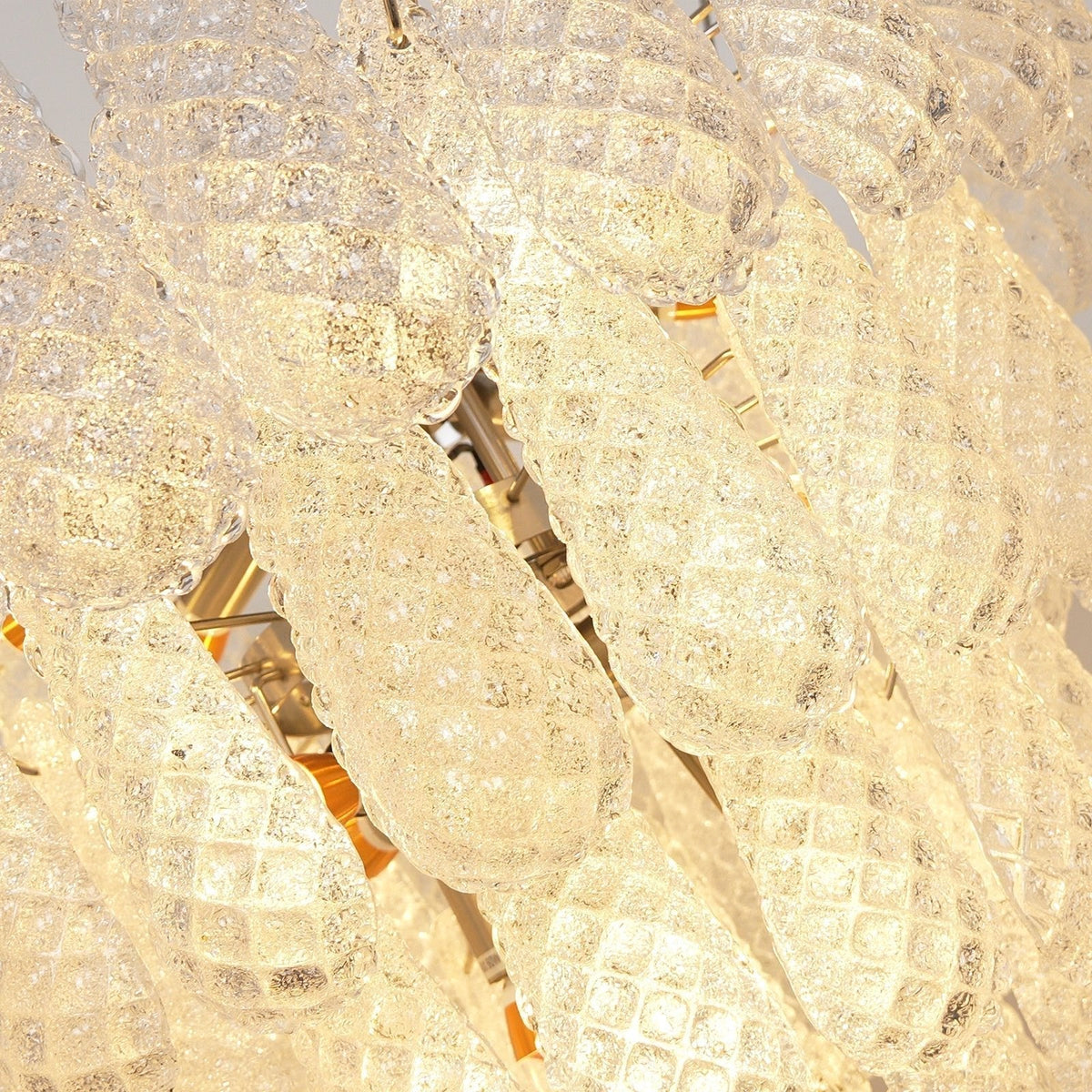Dareva Lustre Transparent Murano Verre Goutte Rosée Superposé