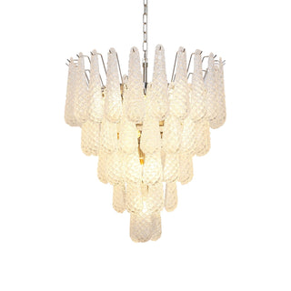 Aurora Lustre Transparent Murano Verre Goutte Rosée Superposé