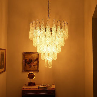 Aurora Lustre Transparent Murano Verre Goutte Rosée Superposé