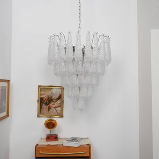 Aurora Lustre Transparent Murano Verre Goutte Rosée Superposé