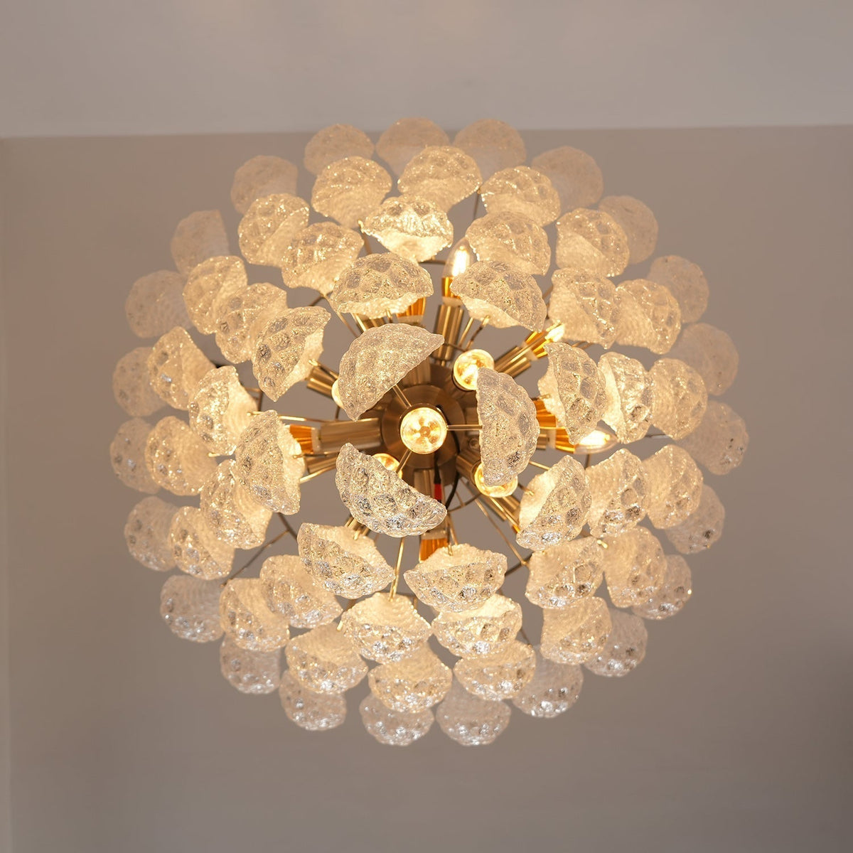 Lucien Lustre Gouttes Transparentes en Verre de Murano.