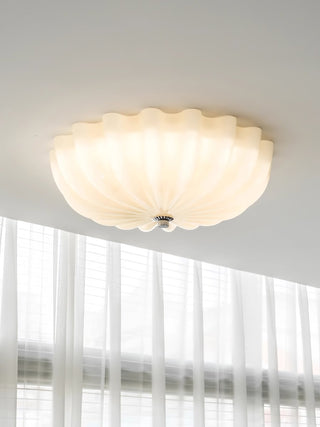 Urelis Plafonnier Verre Soufflé Murano Coquille