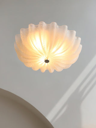 Urelis Plafonnier Verre Soufflé Murano Coquille