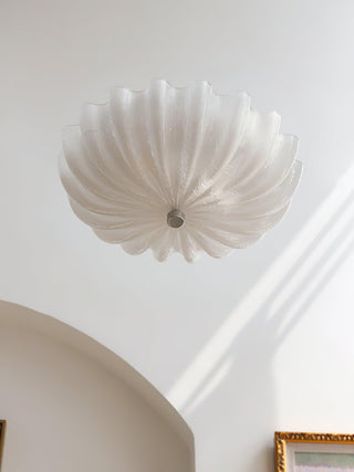 Urelis Plafonnier Verre Soufflé Murano Coquille