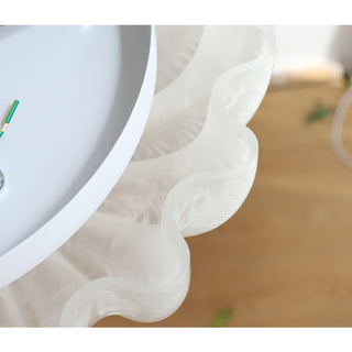 Urelis Plafonnier Verre Soufflé Murano Coquille