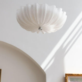Urelis Plafonnier Verre Soufflé Murano Coquille