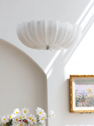 Urelis Plafonnier Verre Soufflé Murano Coquille
