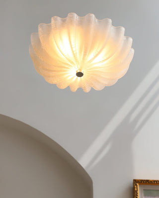 Urelis Plafonnier Verre Soufflé Murano Coquille