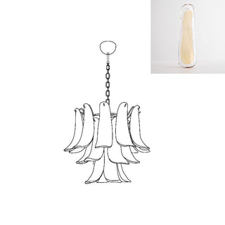Aurora Lustre Pétales en Verre de Murano Vintage-Luire