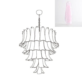 Aurora Lustre Pétales en Verre de Murano Vintage-Luire