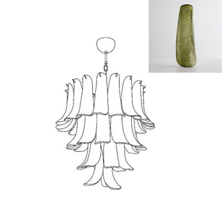 Aurora Lustre Pétales en Verre de Murano Vintage-Luire