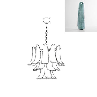Aurora Lustre Pétales en Verre de Murano Vintage-Luire