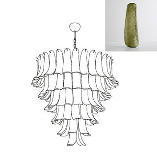 Aurora Lustre Pétales en Verre de Murano Vintage-Luire