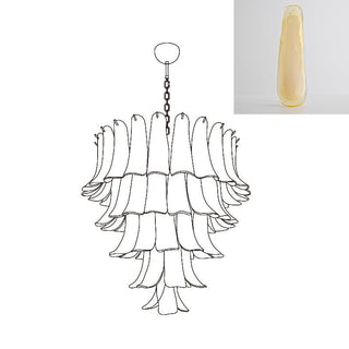 Aurora Lustre Pétales en Verre de Murano Vintage-Luire