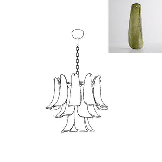 Aurora Lustre Pétales en Verre de Murano Vintage-Luire