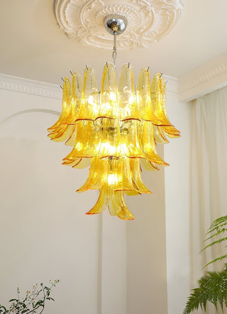 Aurora Lustre Pétales en Verre de Murano Vintage-Luire