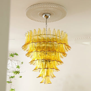 Aurora Lustre Pétales en Verre de Murano Vintage-Luire