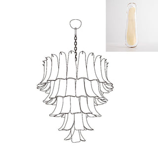 Aurora Lustre Pétales en Verre de Murano Vintage-Luire