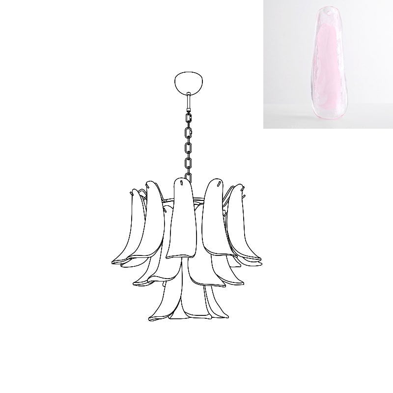 Arixon Lustre Pétales en Verre de Murano Vintage-Cielum