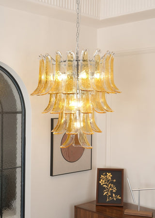 Aurora Lustre Pétales en Verre de Murano Vintage-Luire