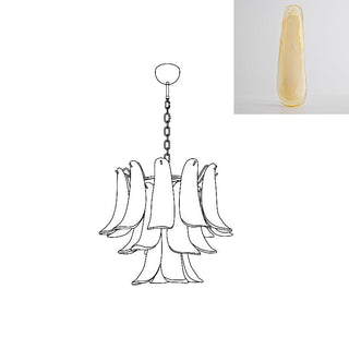 Aurora Lustre Pétales en Verre de Murano Vintage-Luire