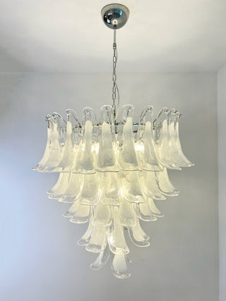 Aurora Lustre Pétale en Verre Murano Transparent Vintage