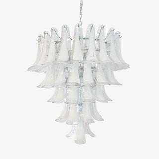 Aurora Lustre Pétale en Verre Murano Transparent Vintage