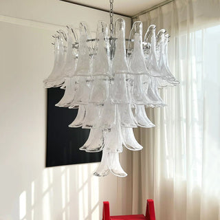 Aurora Lustre Pétale en Verre Murano Transparent Vintage