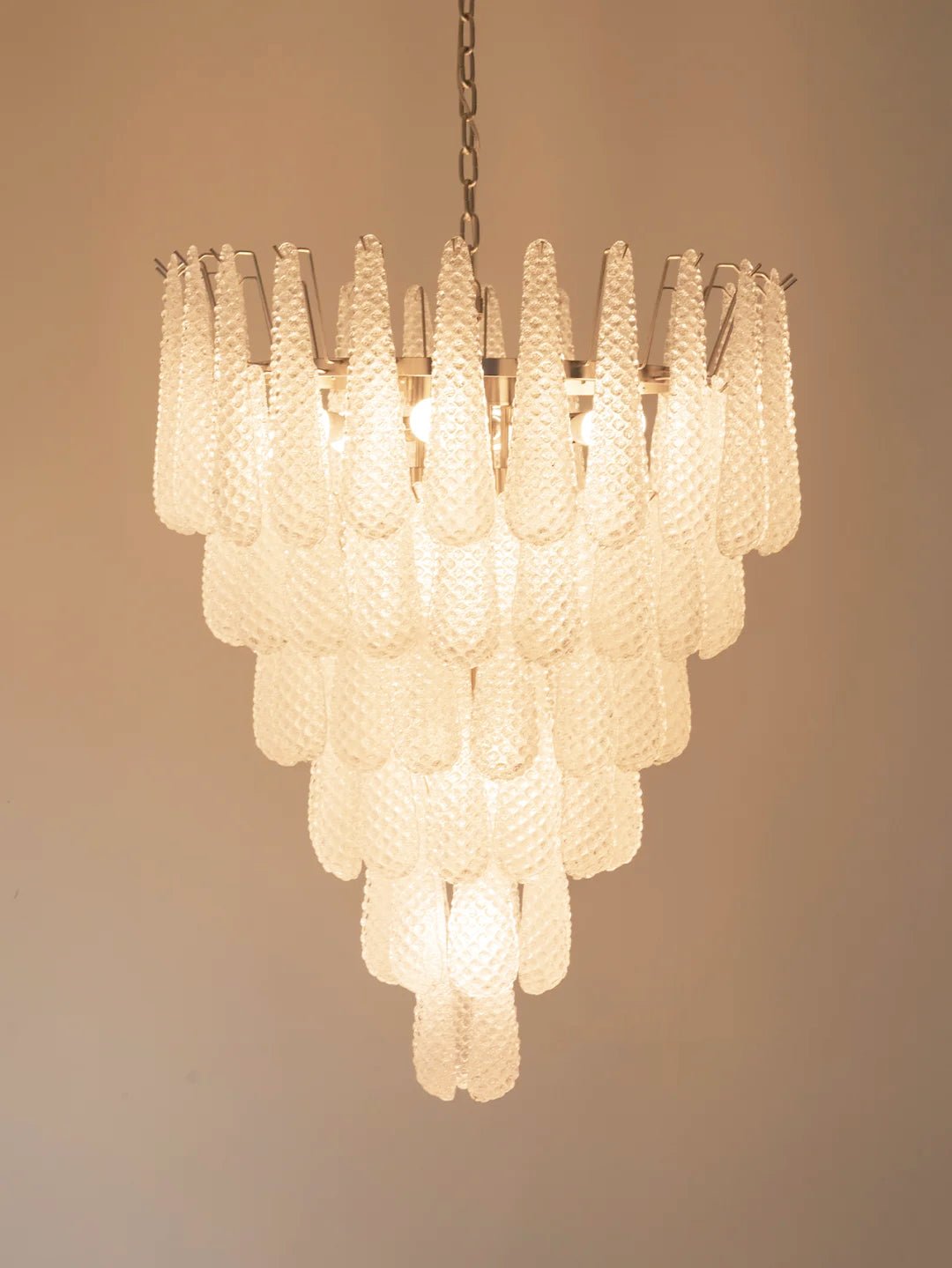 Heleira Lustre Pigne en Verre de Murano Texturé Luxe