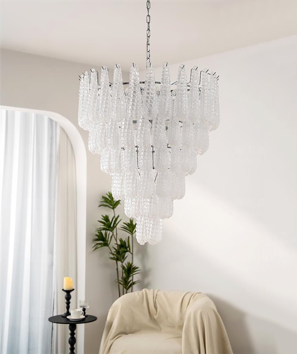 Heleira Lustre Pigne en Verre de Murano Texturé Luxe