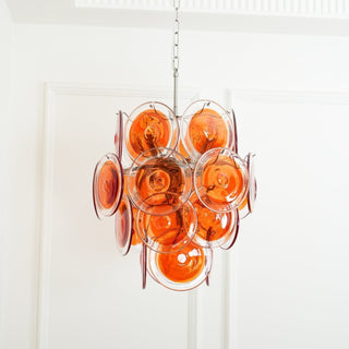 Aurora Lustre en Verre de Murano Orange