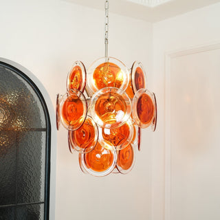 Aurora Lustre en Verre de Murano Orange