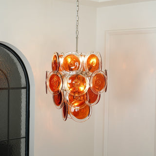 Aurora Lustre en Verre de Murano Orange