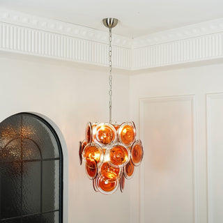 Aurora Lustre en Verre de Murano Orange