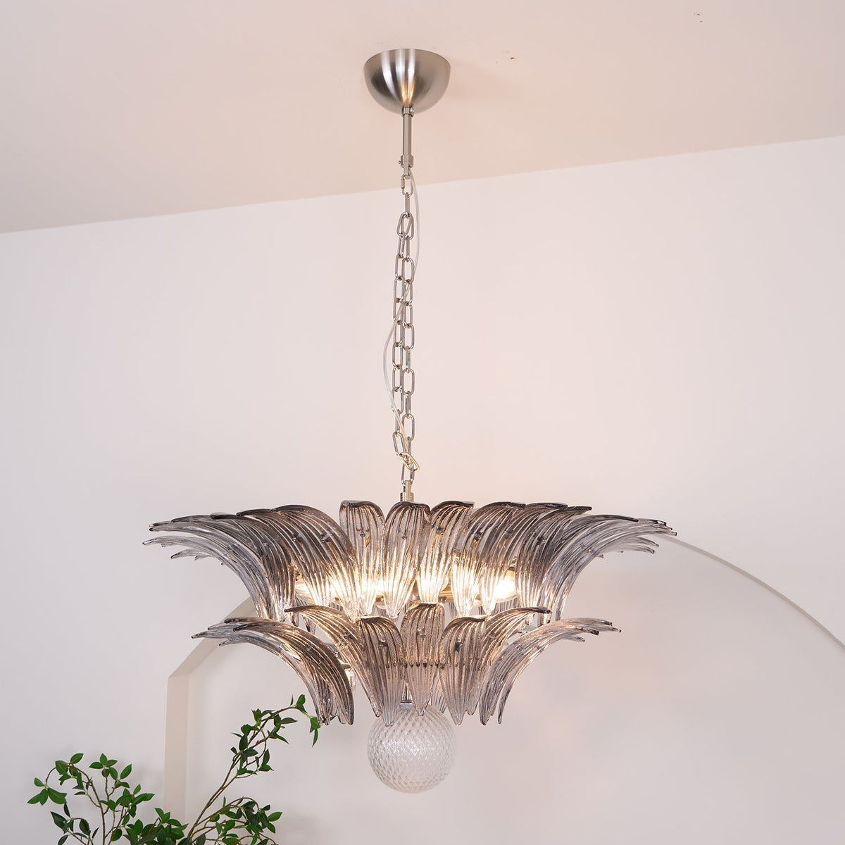 Velelle Le Lustre en Verre de Murano Clair